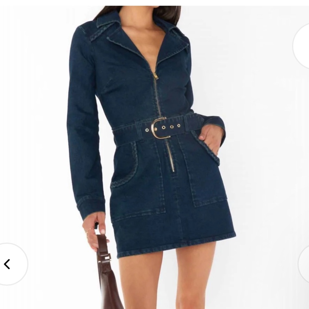 Show Me Your MuMu Outlaw Dark Denim Dress